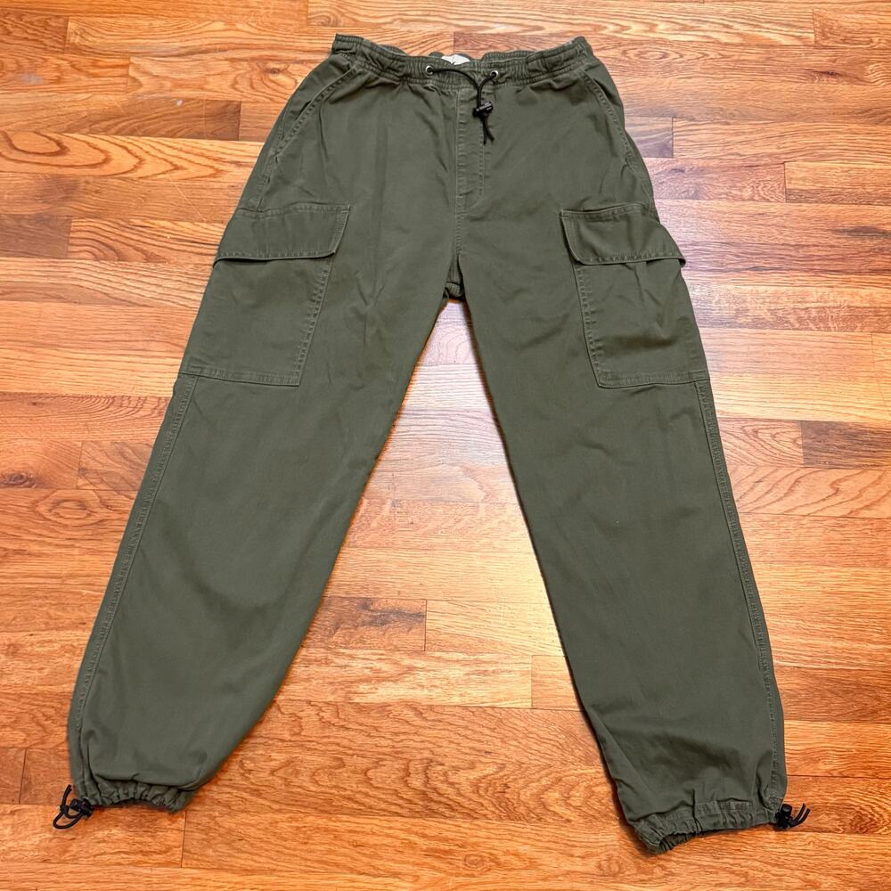 ASKKNY Women 25 Army Green Parachute Pant Cargo Pockets Military Baggy Retro Y2K